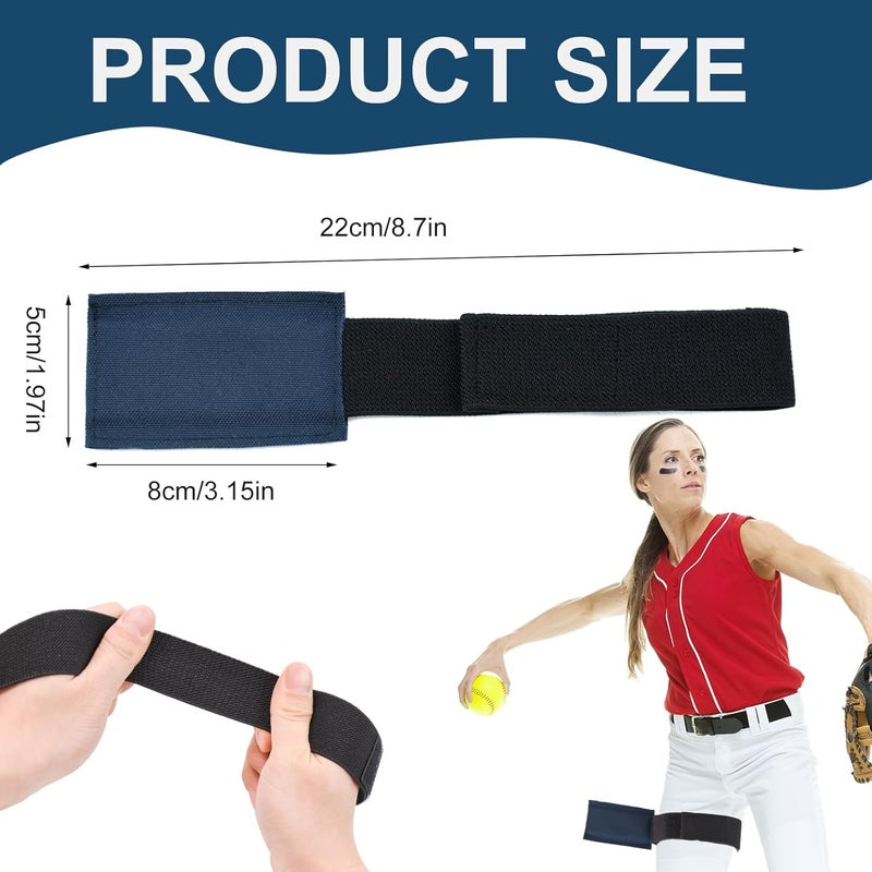 Mofuiry 2 Pack Softball Pitching Training Aids, 17 Inch Circumference Softball Pitching Trainer Elastic Perfect Circle Pitcher’S Training Belt for Develop Correct Pitching Mechanics, Fit Youth & Adults - Image 2